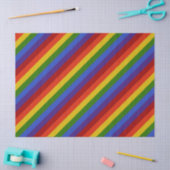 Regenboogdiagonaal Klassieke strips Retro Tissuepapier (Craft)