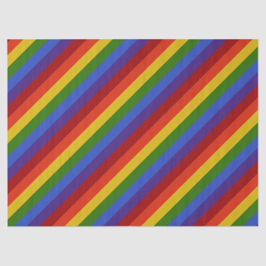 Regenboogdiagonaal Klassieke strips Retro Tissuepapier (Voorkant)