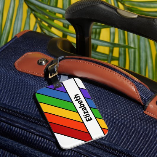 Regenboogdiagonaal Stripnaam Bagagelabel (Voorkant Insitu 1)