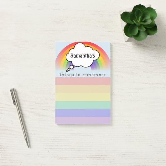 Regenboogdingen om je te herinneren post-it® notes (Kantoor)
