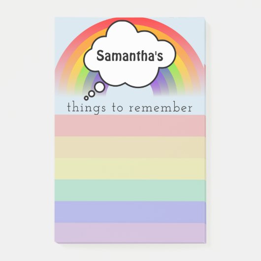 Regenboogdingen om je te herinneren post-it® notes (Voorkant)