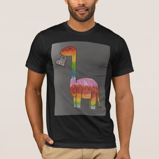 Regenboogdinosaurus T-shirt (Voorkant)