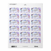 Regenboogdinosaurus unicorn dinocorn etiket (Full Sheet)