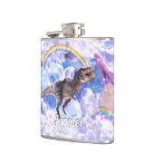 Regenboogdinosaurus unicorn dinocorn heupfles (Links)