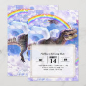 Regenboogdinosaurus unicorn dinocorn kaart (Voorkant / Achterkant)