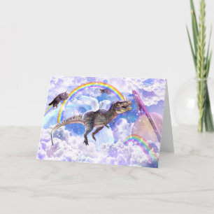 Regenboogdinosaurus unicorn dinocorn kaart