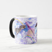 Regenboogdinosaurus unicorn dinocorn magische mok (Voorkant links)