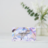 Regenboogdinosaurus unicorn dinocorn visitekaartje (Staand voorkant)