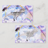 Regenboogdinosaurus unicorn dinocorn visitekaartje (Voorkant / Achterkant)