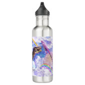 Regenboogdinosaurus unicorn dinocorn waterfles (Rechts)