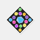 regenboogdobbelsteen servet (Hoek)