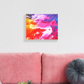 regenboogdoek, abstract omwikkeld canvas afdruk (Insitu (Woonkamer))