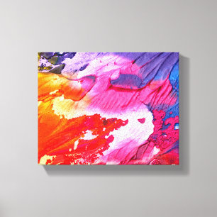 regenboogdoek, abstract omwikkeld canvas afdruk