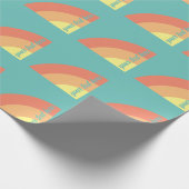 Regenboogdoel Regenboog Blauw, Rood, Perzik Phonec Cadeaupapier (Hoek)