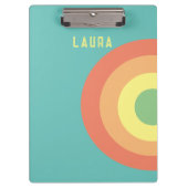 regenboogdoel retro 80s Klembord (Voorkant)