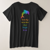 Regenboogdolfijn Inspirerend Shirt (Design achterkant)