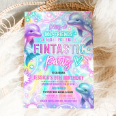 Regenboogdolfijn onder het Zee Verjaardagsfeest Kaart