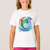 regenboogdolfijn t-shirt (Voorkant)