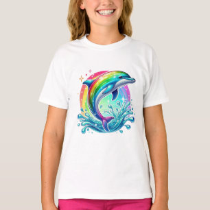 regenboogdolfijn t-shirt
