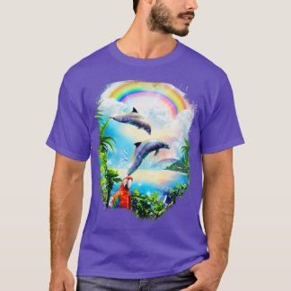 Regenboogdolfijnen 3 t-shirt