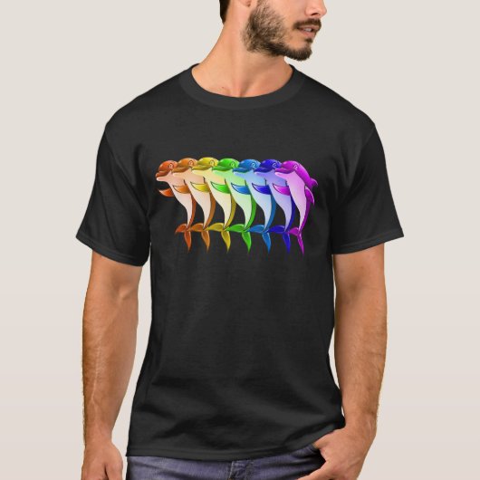Regenboogdolfijnen T-shirt (Voorkant)
