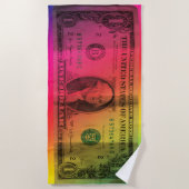 Regenboogdollar Strandlaken (Voorkant)