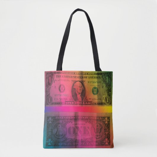 Regenboogdollar Tote Bag (Voorkant)