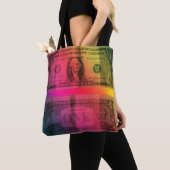 Regenboogdollar Tote Bag (Dichtbij)