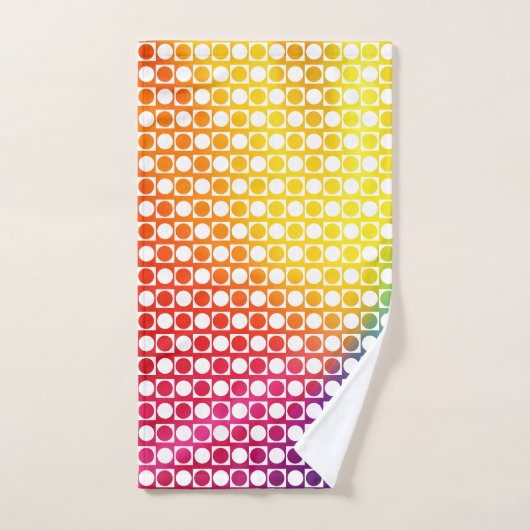 Regenboogdot Bad Handdoek (Handdoek)