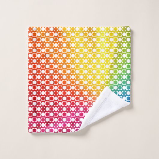 Regenboogdot Bad Handdoek (Wasdoekje)