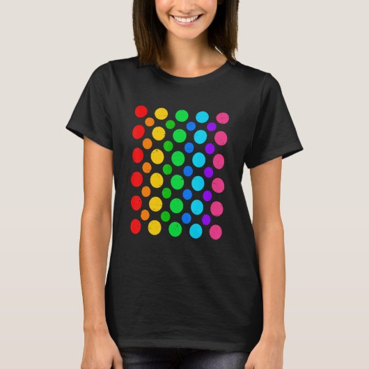 Regenboogdot Internationale Dot Day Cute Kind Vrou T-shirt (Voorkant)