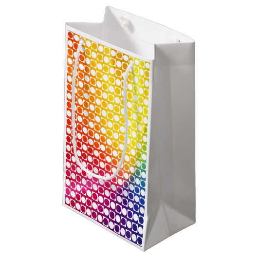 Regenboogdot Klein Cadeauzakje (Voorkant Gekanteld)