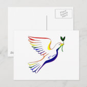 Regenboogdove Briefkaart (Voorkant / Achterkant)