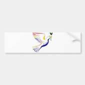 Regenboogdove Bumpersticker (Voorkant)