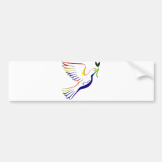 Regenboogdove Bumpersticker