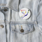 Regenboogdove Ronde Button 5,7 Cm (In situ)