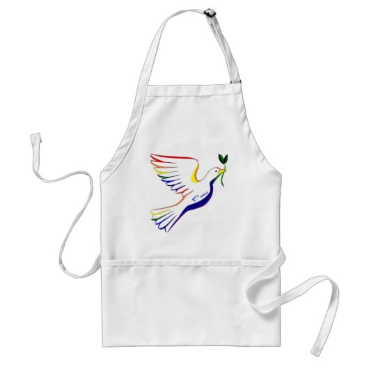 Regenboogdove Standaard Schort (Voorkant)