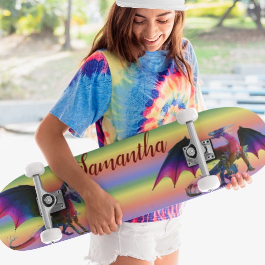 Regenboogdraak Gepersonaliseerde Naam Persoonlijk Skateboard