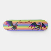 Regenboogdraak Gepersonaliseerde Naam Persoonlijk Skateboard (Horizontaal)