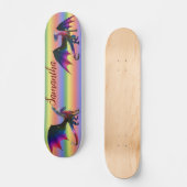 Regenboogdraak Gepersonaliseerde Naam Persoonlijk Skateboard (Voorkant)