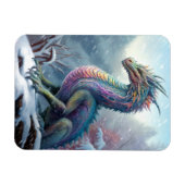 Regenboogdraak in de sneeuwvloed magneet (Horizontaal)