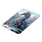 Regenboogdraak in de sneeuwvloed magneet (Linkerzijde)