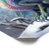 Regenboogdraak in de sneeuwvloed poster (Hoek)