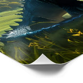 Regenboogdraak in een mystiek land perfect poster (Hoek)