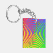 Regenboogdraden AcrylSleutelhanger Sleutelhanger (Voorkant Links)