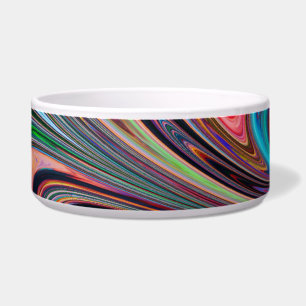 regenboogdraden kattenvoer kom