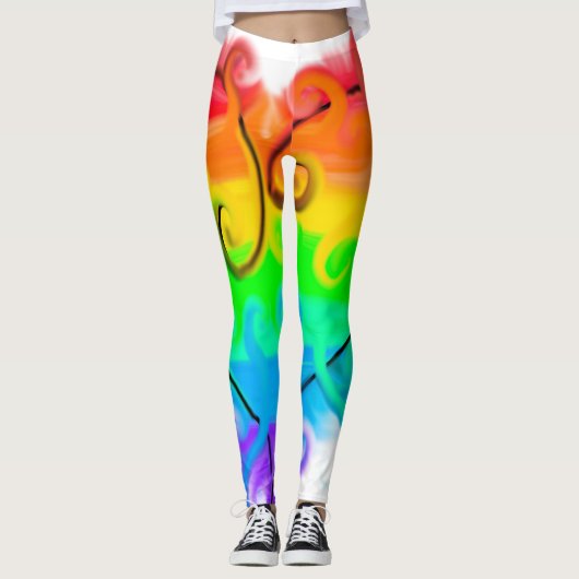 Regenboogdragel Leggings (Voorkant)