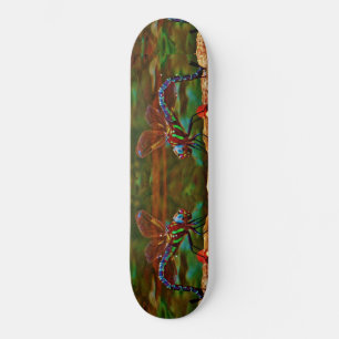 Regenboogdragonfly, Blauwgroen en paarse dragonfly Persoonlijk Skateboard