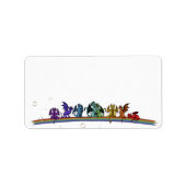 Regenboogdragons Etiket (Voorkant)