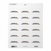 Regenboogdragons Etiket (Full Sheet)